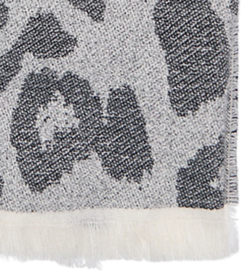 Kids Only Tørklæde - 170 cm - Strik - KogBrina - Sort m. Leopard