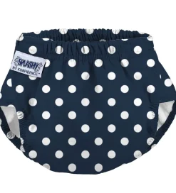 Konfidence Blebadebukser - e-Flex Splashy - Polka Navy/White Spo