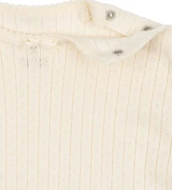 Konges Sløjd Body l/æ - Minnie - Buttercream m. Hulmønster