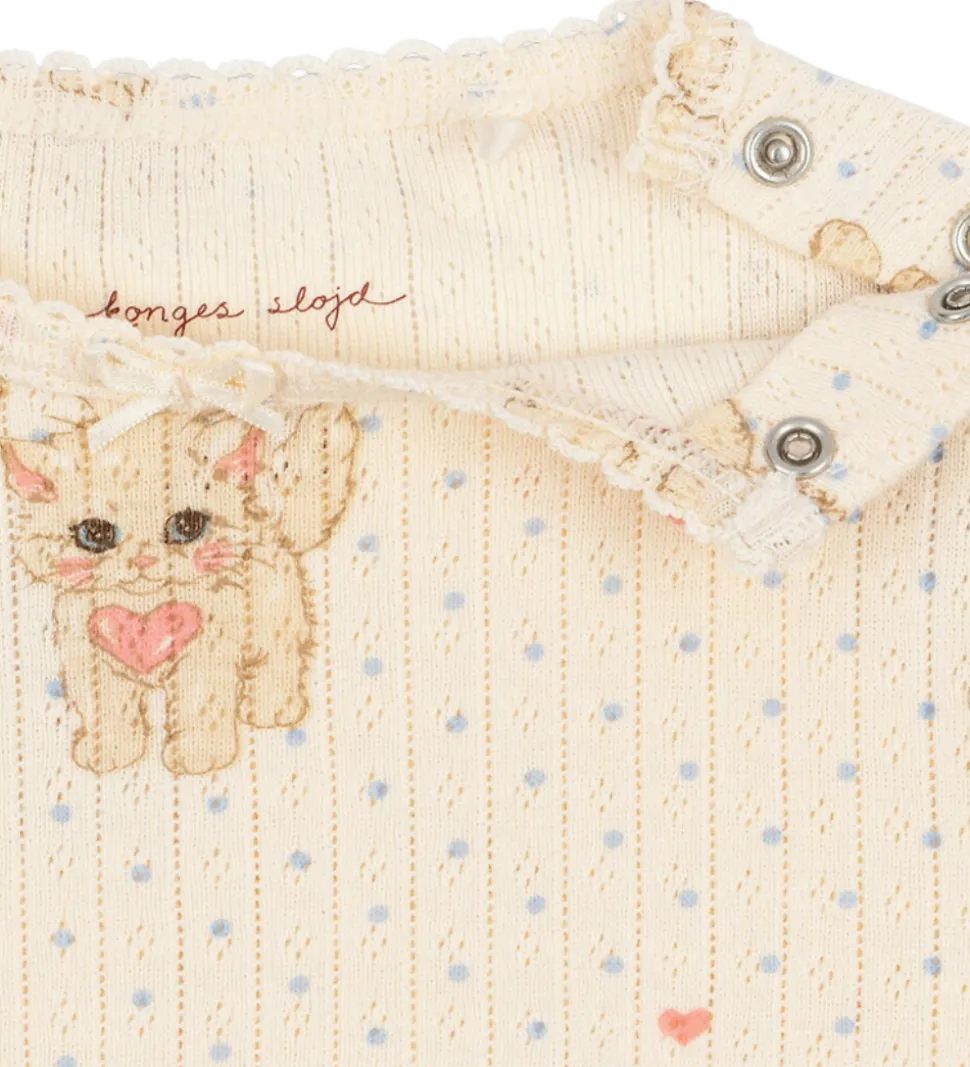 Konges Sløjd Body l/æ - Minnie - Miao Amore m. Hulmønster