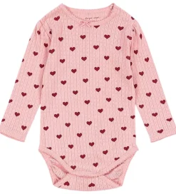 Konges Sløjd Body l/æ - Minnie - Amour Rouge m. Hulmønster