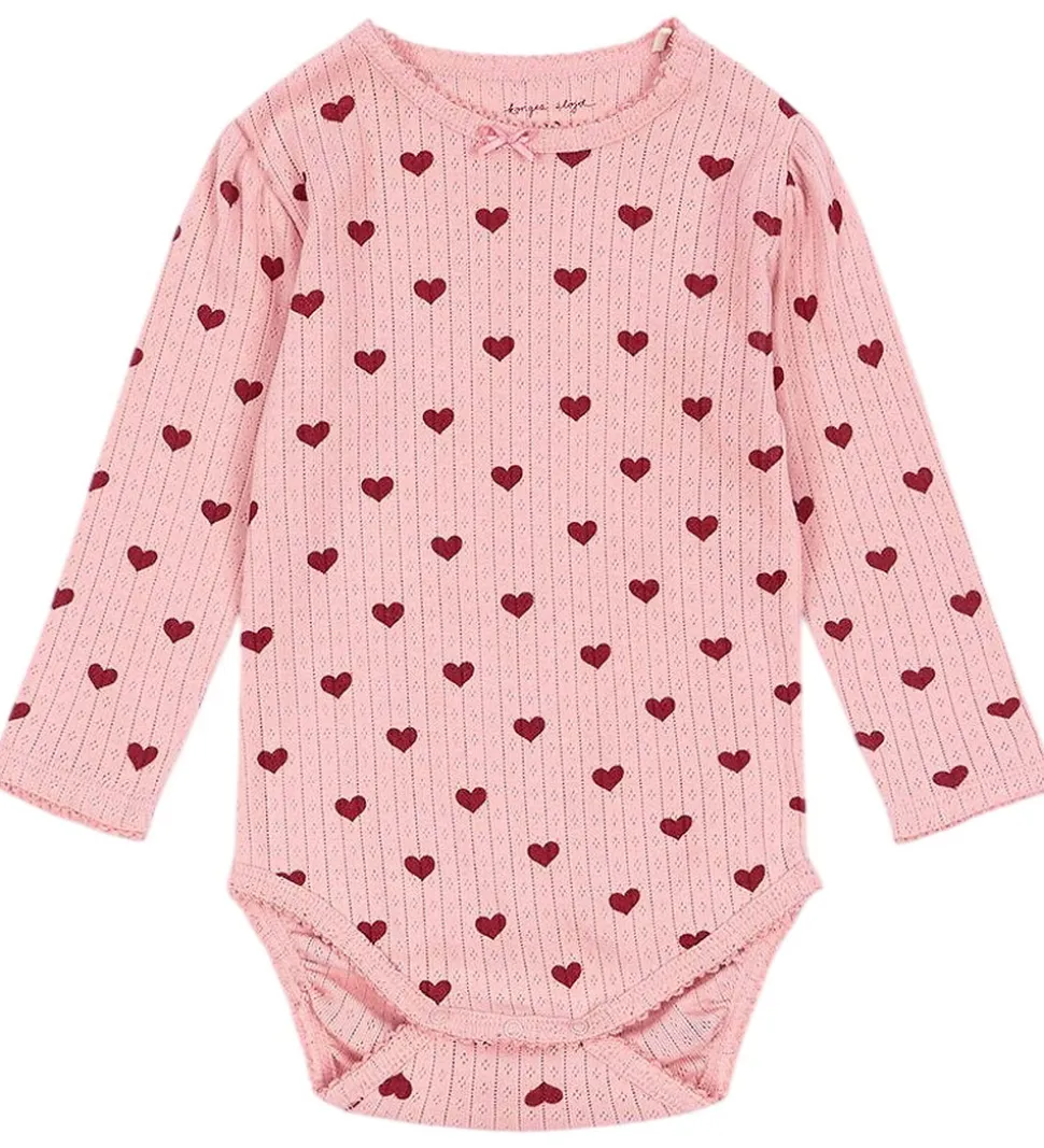 Konges Sløjd Body l/æ - Minnie - Amour Rouge m. Hulmønster