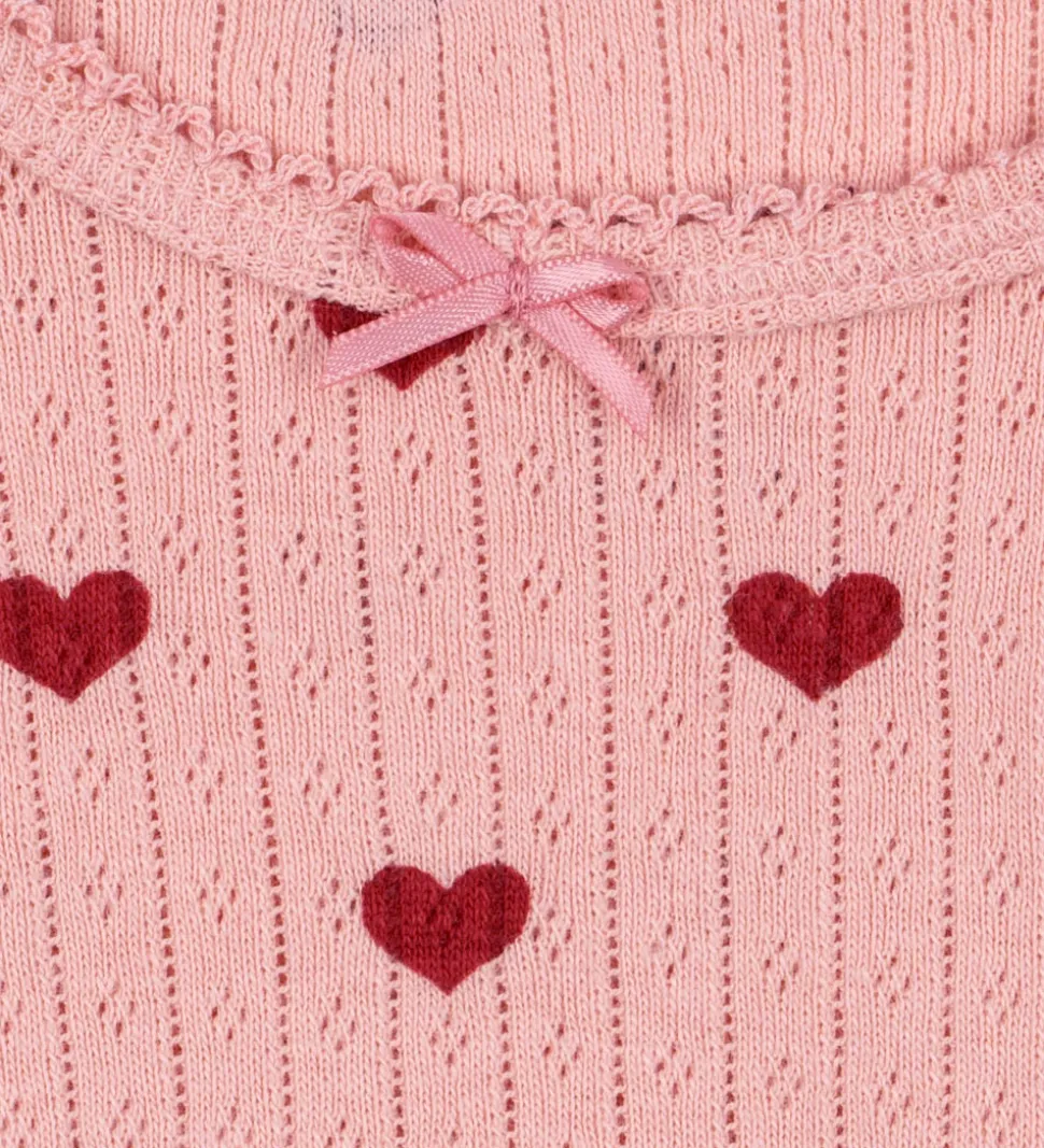 Konges Sløjd Body l/æ - Minnie - Amour Rouge m. Hulmønster