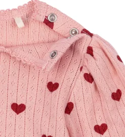 Konges Sløjd Body l/æ - Minnie - Amour Rouge m. Hulmønster