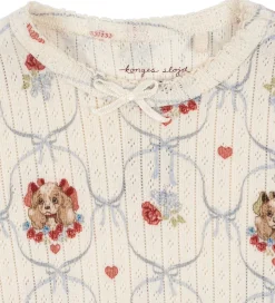 Konges Sløjd Body l/æ - Rib - Minnie - Puppy m. Hulmønster