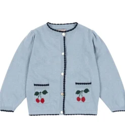 Konges Sløjd Cardigan - Bomuld/Uld - Strik - Alexa - Blue Fog