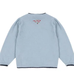 Konges Sløjd Cardigan - Bomuld/Uld - Strik - Alexa - Blue Fog