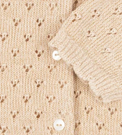 Konges Sløjd Cardigan - Strik - Buttercream m. Hulmønster