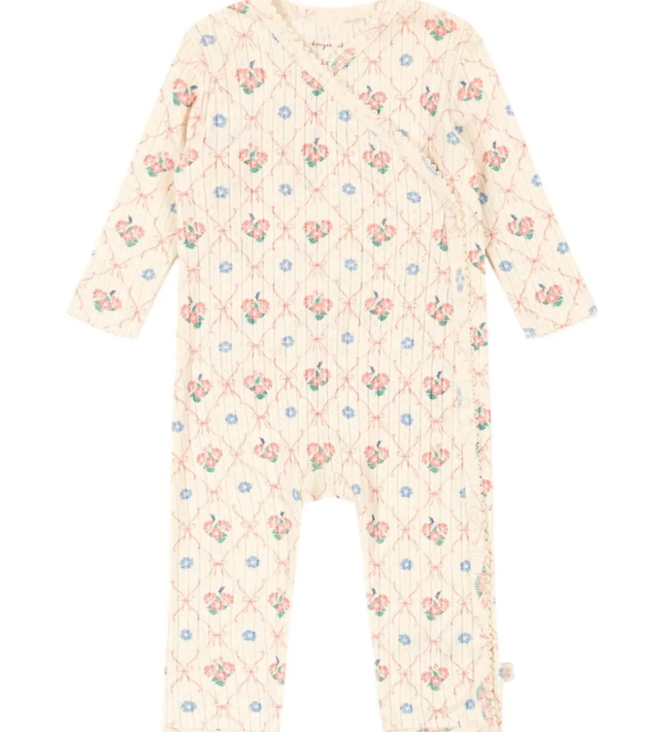 Konges Sløjd Heldragt - Rib - Minnie - Fleur Decor m. Hulmønster