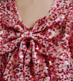 Konges Sløjd Kjole - Lila Sequin Bow - Sparkling Sangria