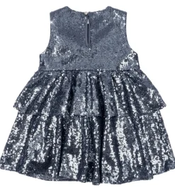 Konges Sløjd Kjole - Rosie - Bel Air Blue m. Pailletter