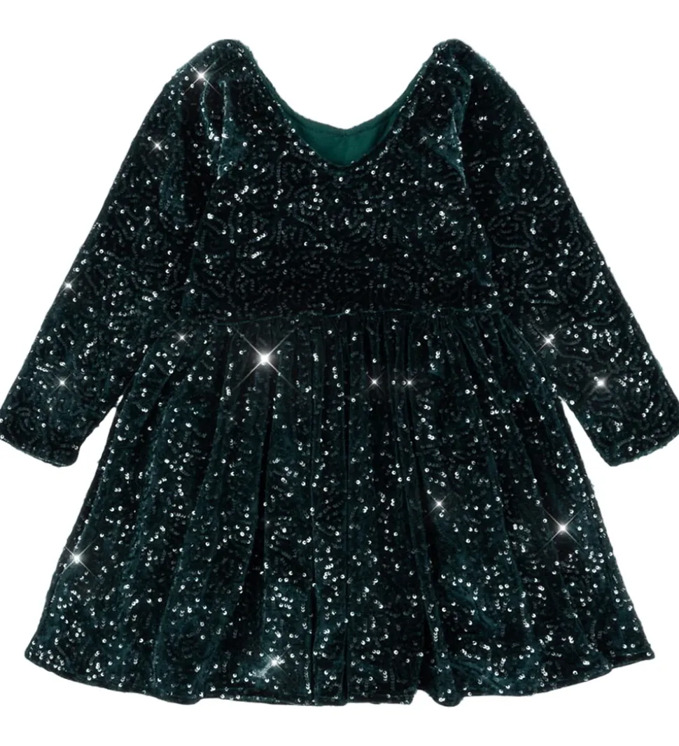 Konges Sløjd Kjole - Velour - Viola - Sycamore m. Palietter