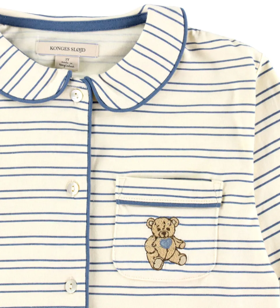 Konges Sløjd Nattøj - Pio - Indigo Butter Stripe