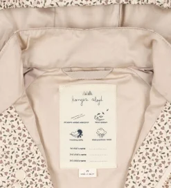 Konges Sløjd Regntøj m. Seler/Fleece - PU - Rainy Palme - Milk T