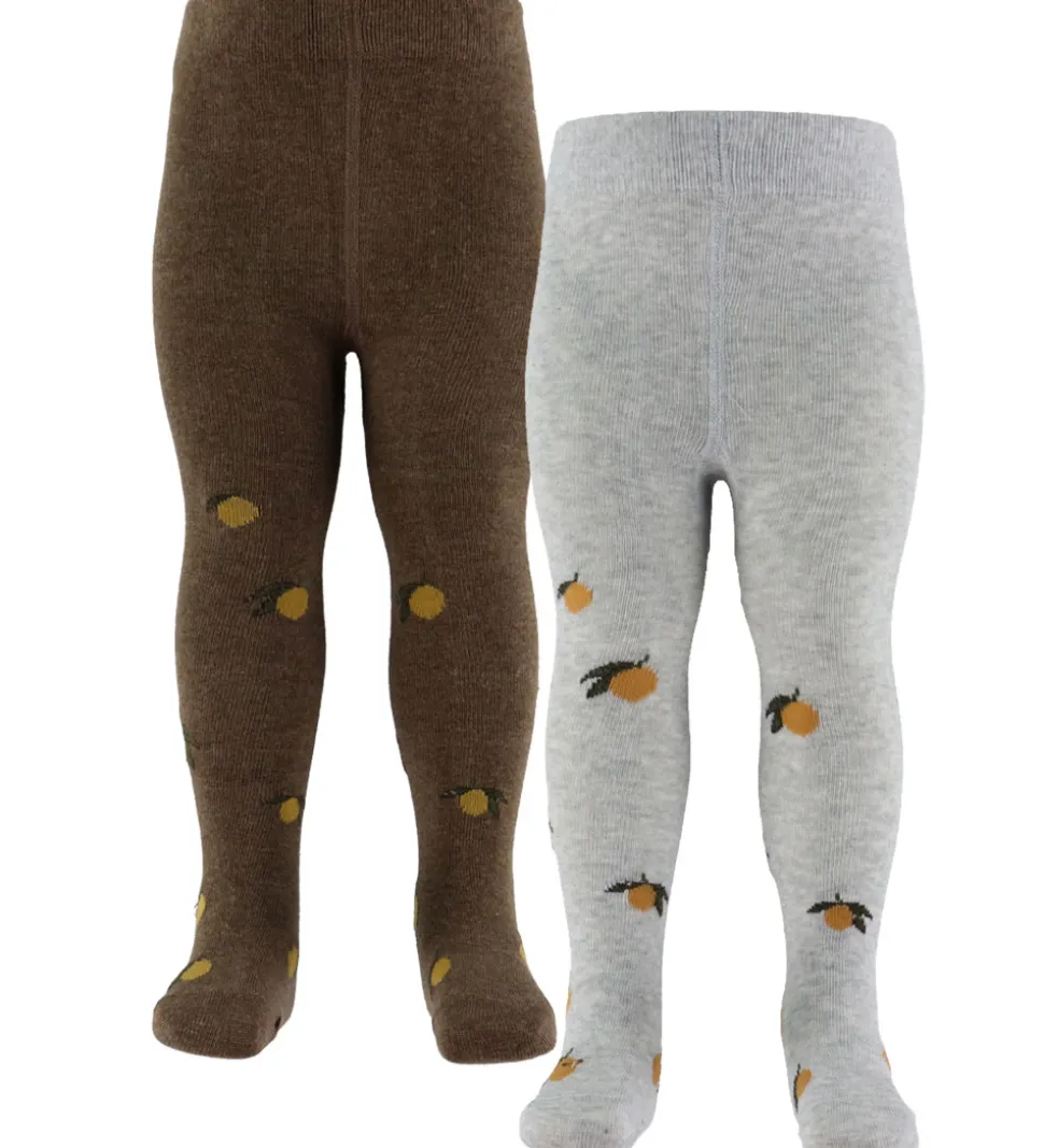 Konges Sløjd Strømpebukser - 2-pak - Jaquard - Lemon