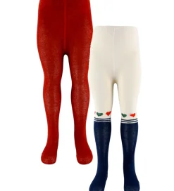 Konges Sløjd Strømpebukser - 2-pak - Heart Mix