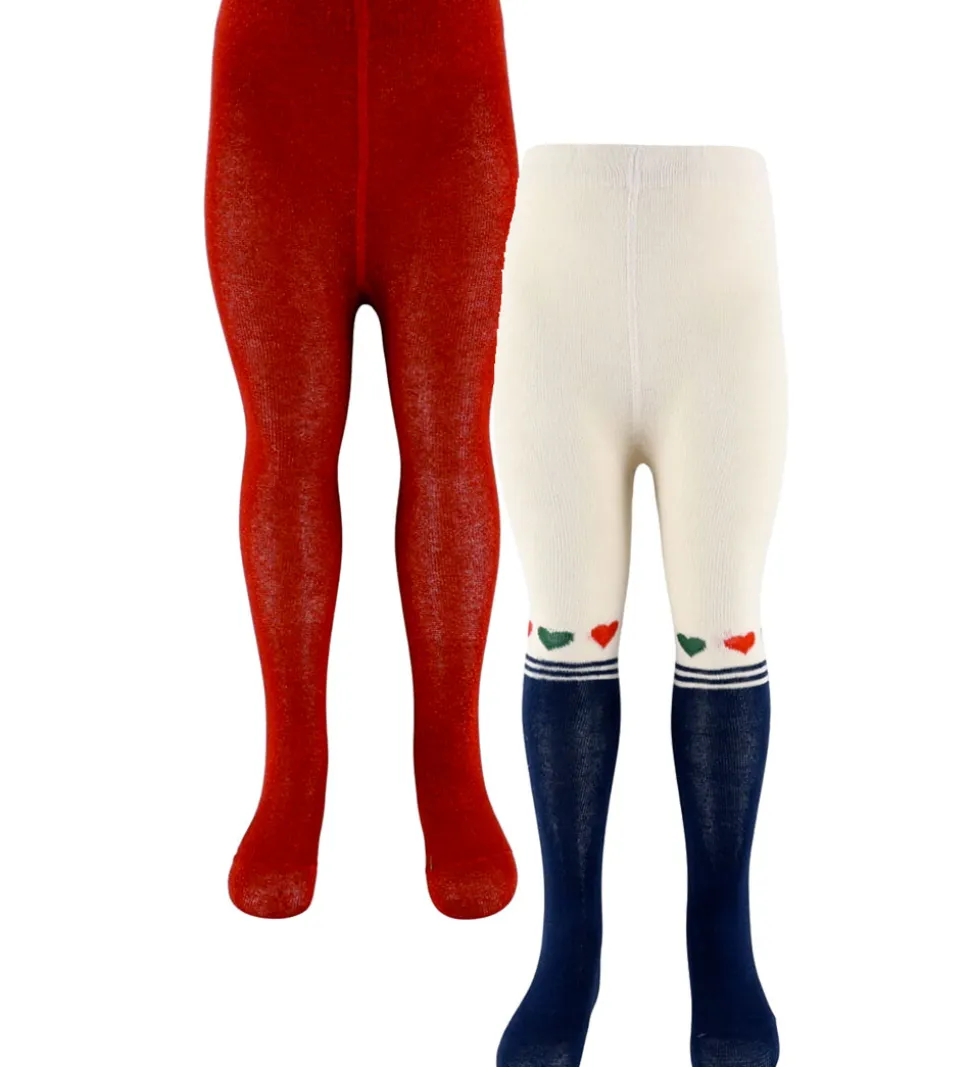 Konges Sløjd Strømpebukser - 2-pak - Heart Mix