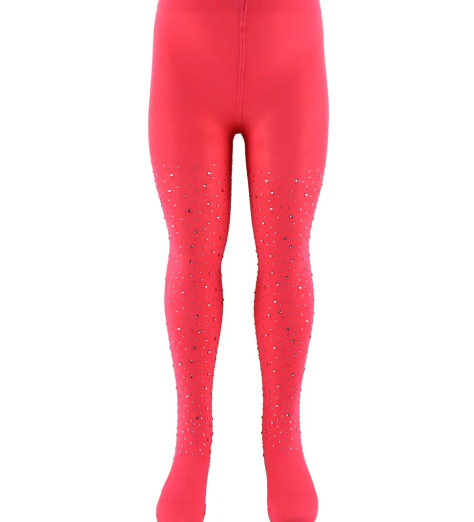 Konges Sløjd Strømpebukser - Glam - Amour Pink m. Rhinsten