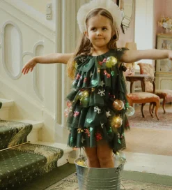 Konges Sløjd Tylkjole - Yvonne Christmas - Hunter Green m. Paill