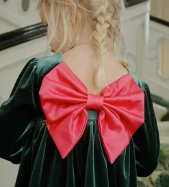 Konges Sløjd Velourkjole - Gia Bow - Pine Grove