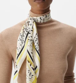 Lala Berlin Tørklæde - Triangle Aina - Floral Leo Sunflower