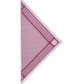 Lala Berlin Tørklæde - 162x85 - Triangle Lattice M - Fushia Rose
