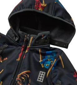 LEGO® Ninjago Softshelljakke - LWSaku 602 - Koksgrå m. Ninjaer