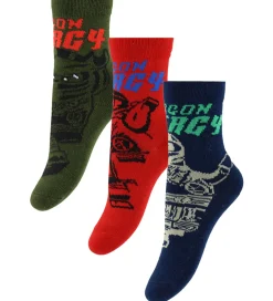 LEGO® Ninjago Strømper - 3-pak - Blå/Grøn/Rød