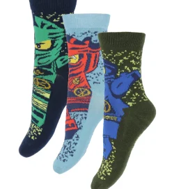 LEGO® Ninjago Strømper - 3-pak - LwaGan - Blå