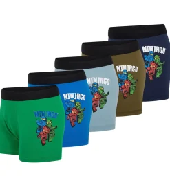 LEGO® Wear Ninjago Boxershorts - 5-pak - LwAgan 608 - Blå/Brun/G