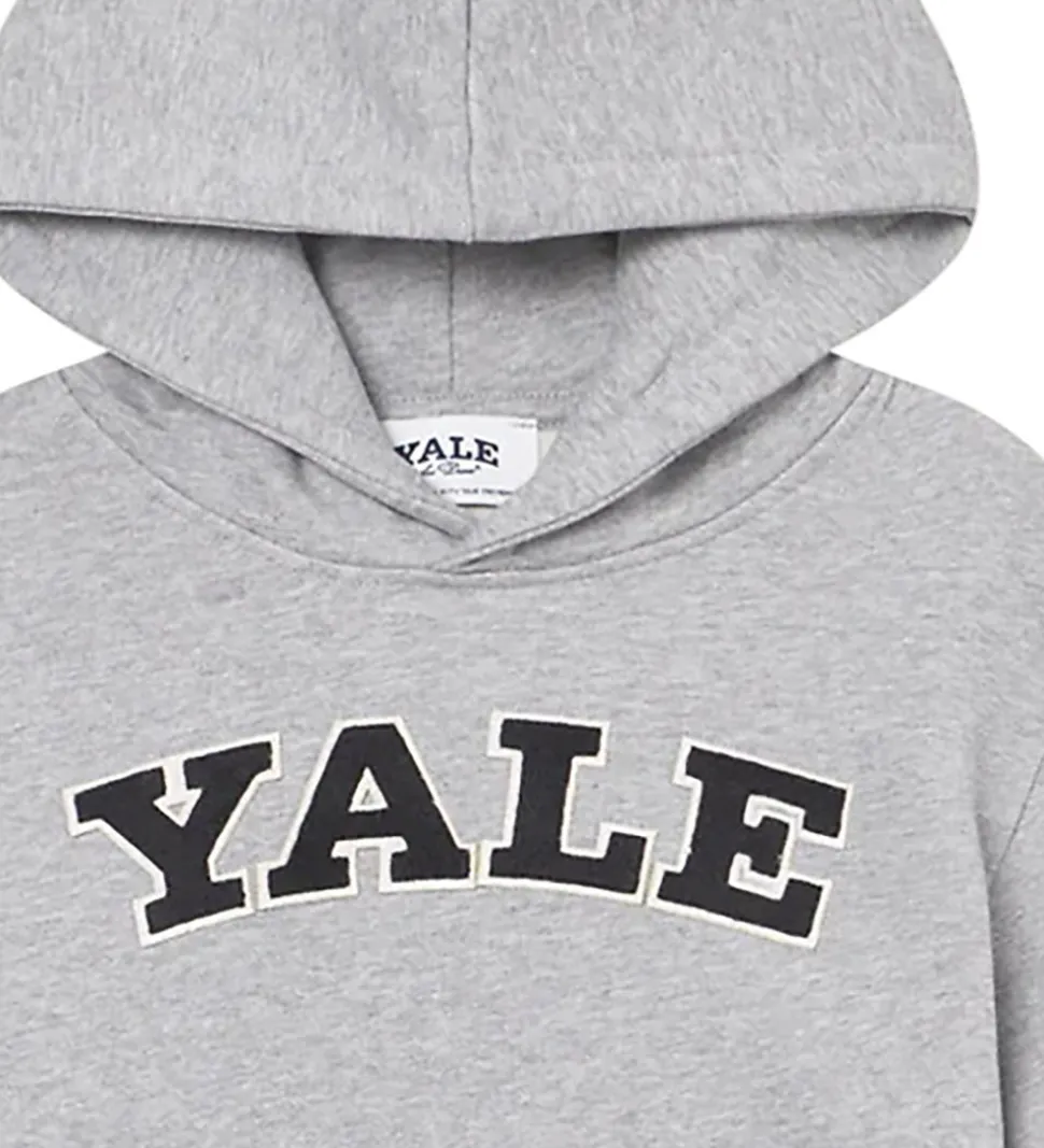 Les Deux Hættetrøje - Yale - Lys Grå Meleret/Sort