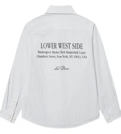 Les Deux Skjorte - Kent Print Stripe - Xenon Blue