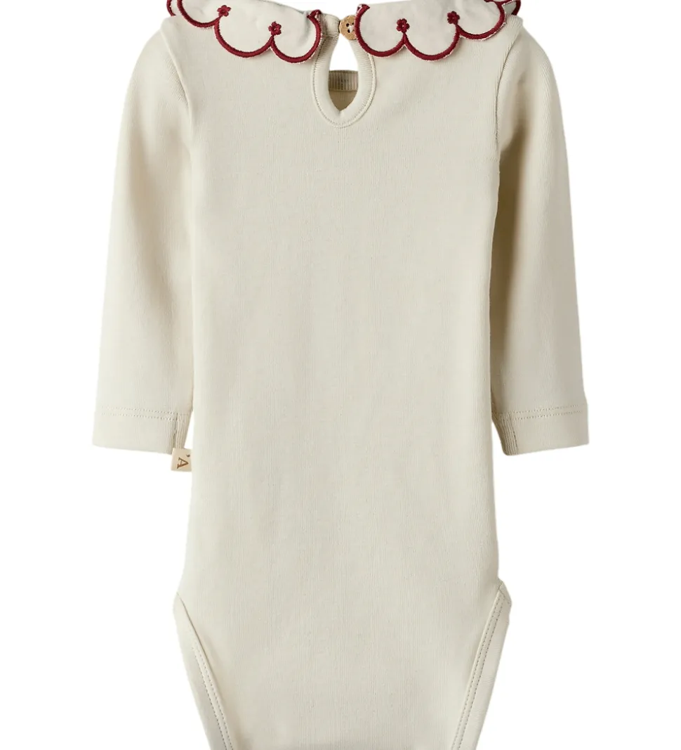 Lil' Atelier Body L/Æ - NmfFundo - Turtledove/ Red Dahila