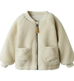 Lil' Atelier Fleecejakke - NmnLajo - Turtledove/Rainbow