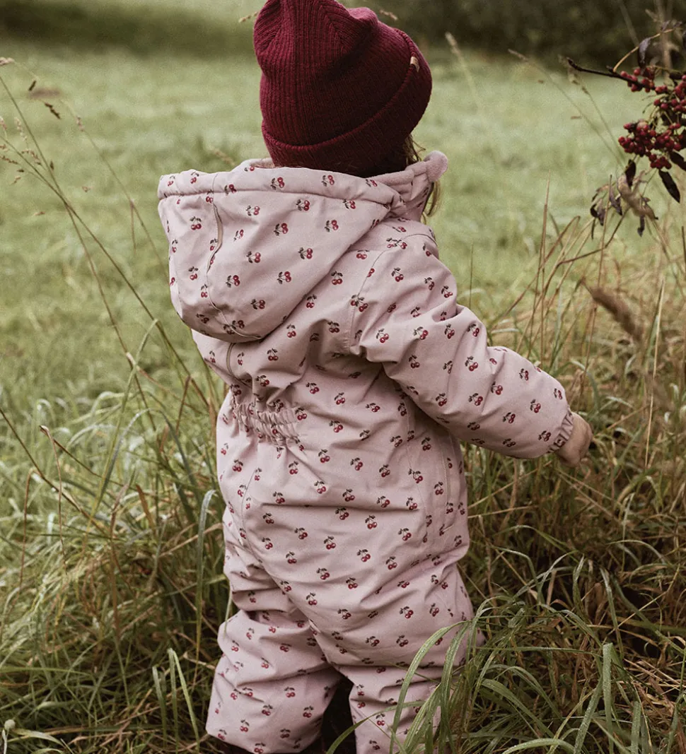Lil' Atelier Flyverdragt - NmfLasnow10 - AOP - Misty Rose/Cherry