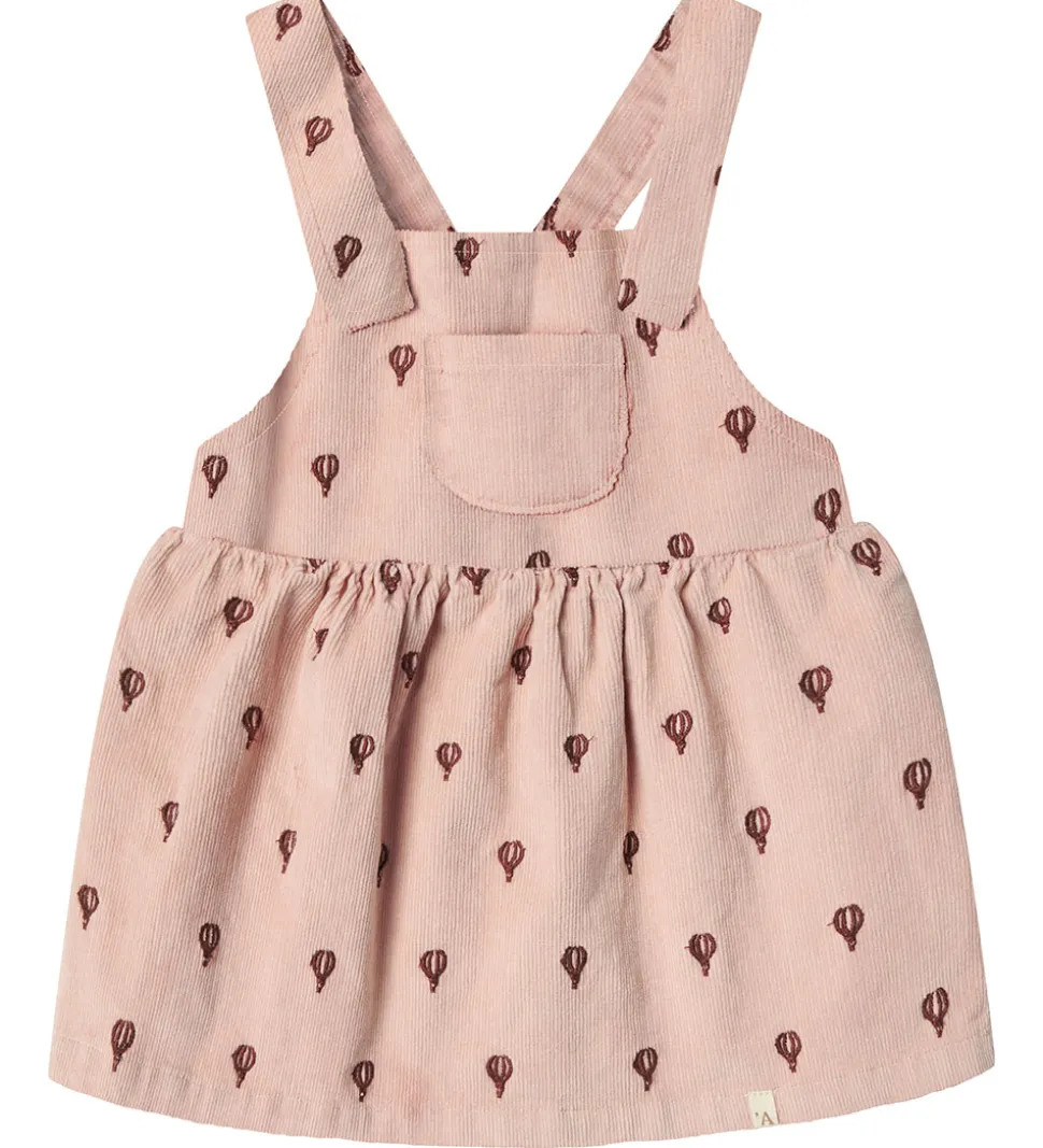 Lil Atelier Kjole - Fløjl - NbfNelly - Cameo Rose/EMB