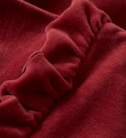 Lil' Atelier Kjolebody l/æ - Velour - NbfSaga - Red Dahlia