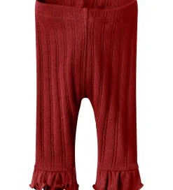 Lil' Atelier Leggings - Rib - NbfFrita - Red Dahlia