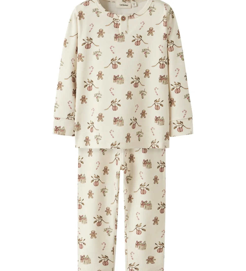 Lil Atelier Nattøj - NmnLayo - Turtledove/Christmas