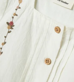 Lil' Atelier Skjorte - NmfJolene - Coconut Milk m. Blomster
