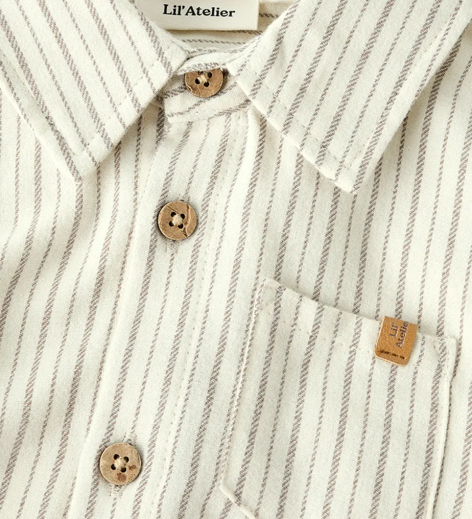 Lil Atelier Skjorte - NmmFelixo - Turtledove/Sepia Tint