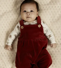 Lil' Atelier Smækbukser - Velour - NbfSaga - Red Dahlia