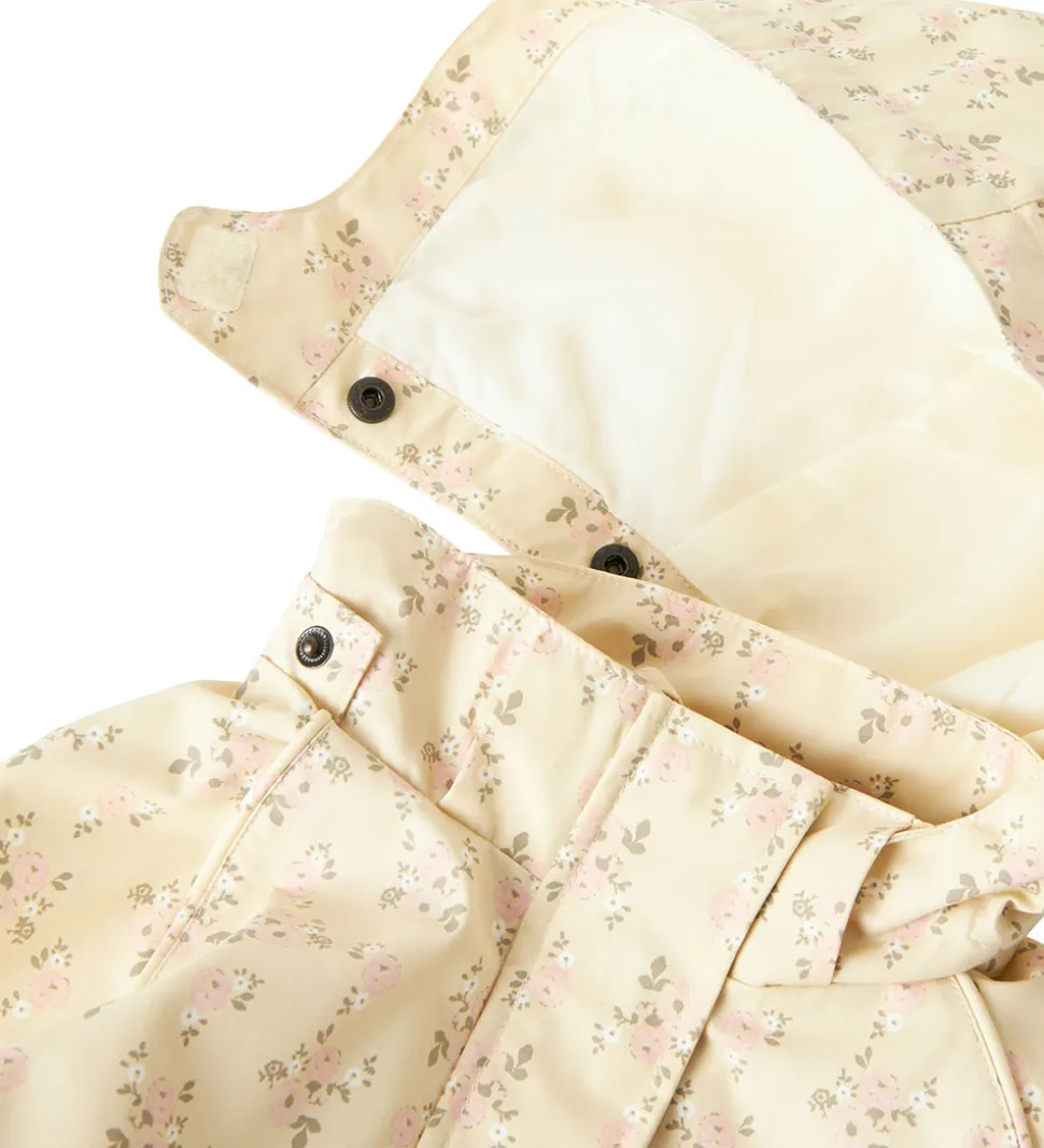 Lil' Atelier Sommerjakke - NmfGerda - Bleached Sand m. Blomster