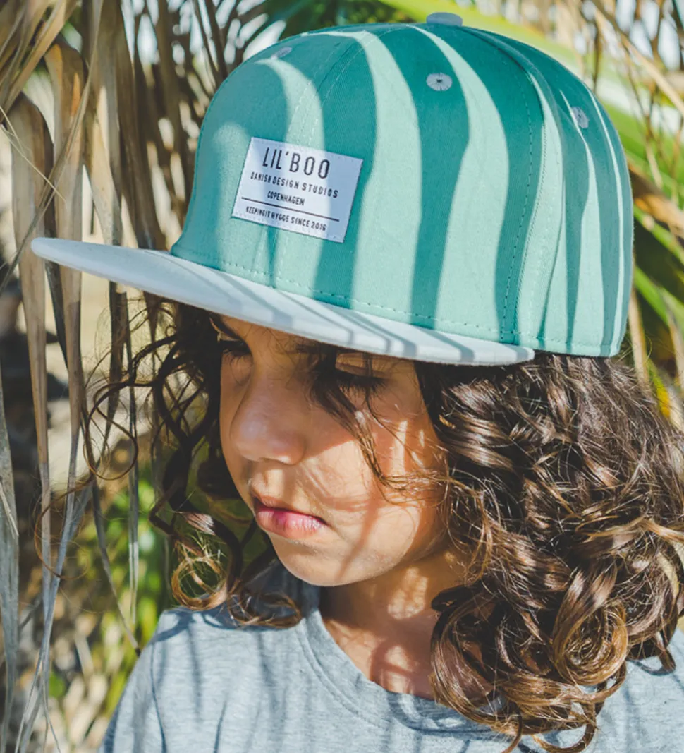 Lil' Boo Copenhagen Kasket - Organic Block Snapback - Grøn