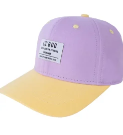 Lil' Boo Copenhagen Kasket - Organic Block Snapback - Lilla/Gul
