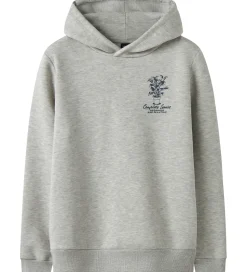 LMTD Hættetrøje - NlmKlant - Light Grey Melange/Pageant Blue