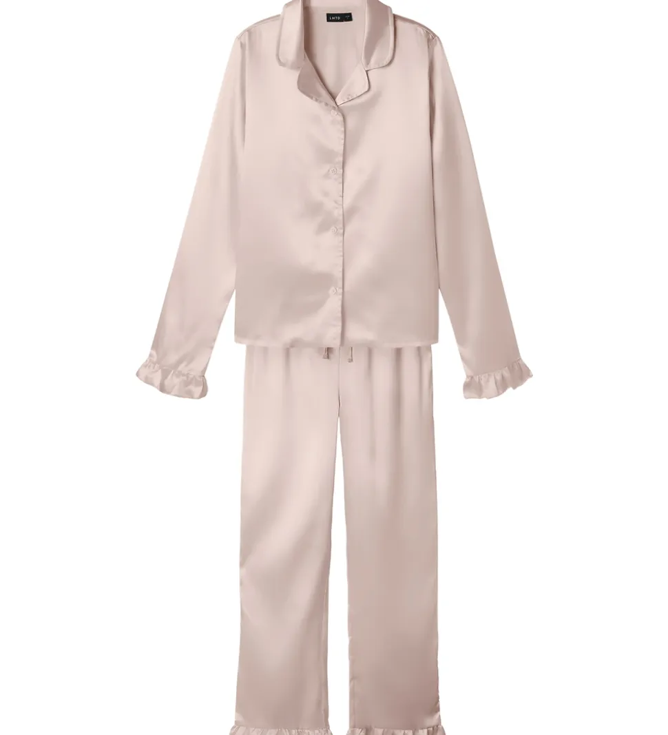 LMTD Pyjamas Set - Satin - NlfNightys - Crystal Pink