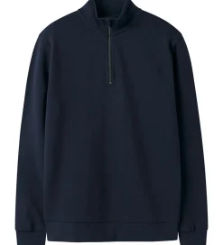 LMTD Sweatshirt - Noos - NlnNizu - Halv Lynlås - Navy Blazer