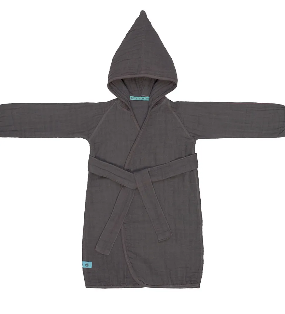 Lässig Badekåbe - Musselin - 12-18 mdr - Anthracite