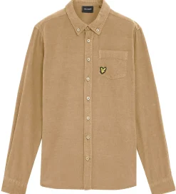 Lyle & Scott Skjorte - Fløjl - Needle Cord - Sand Storm
